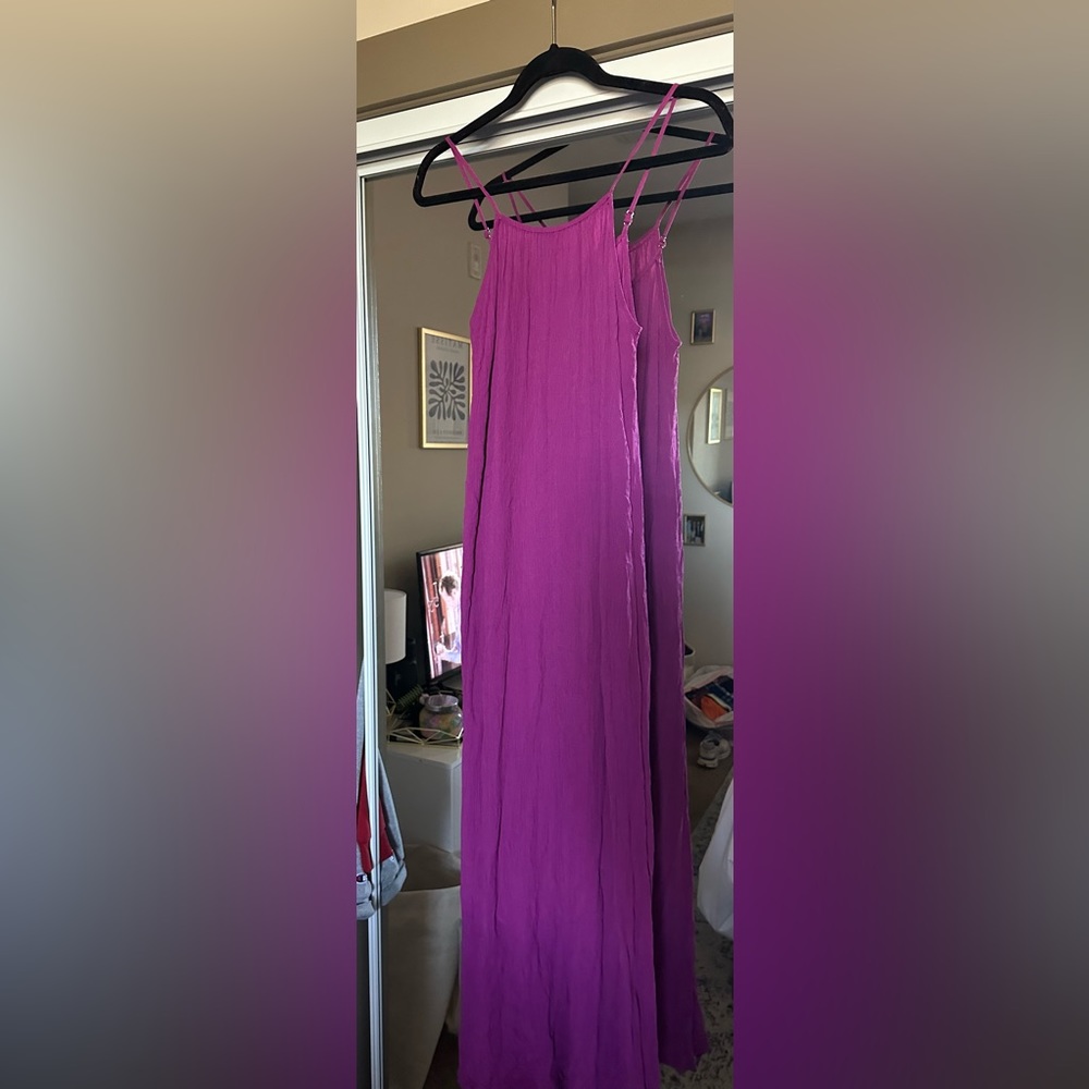 purple maxi dress